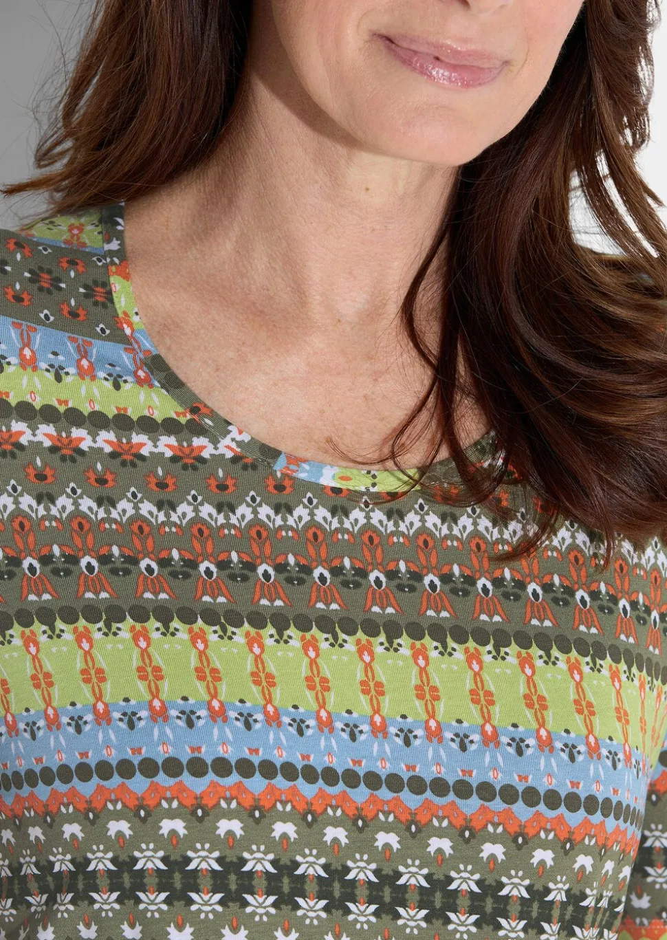 Jersey-Shirt mit Rundhalsausschnitt