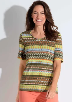 Jersey-Shirt mit Rundhalsausschnitt