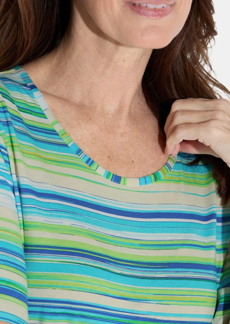 Jersey-Shirt mit Streifen