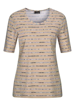 Jersey-Shirt mit Streifenmuster