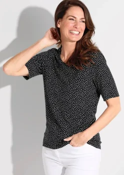 Jersey-Shirt mit Tupfen-Muster