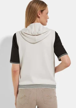 Jerseyweste mit Kapuze und Reißverschluss