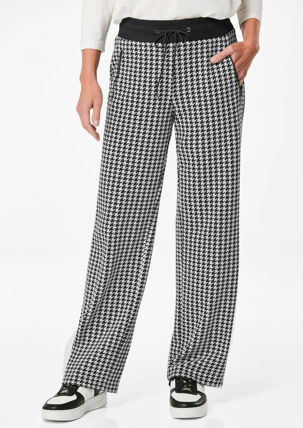 Joggpants VERA mit Hahnentritt-Muster
