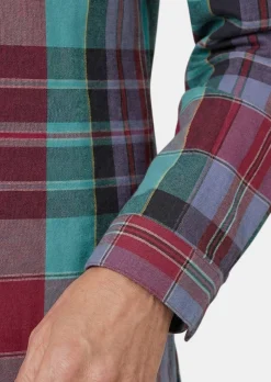 Karierte Hemdbluse aus reiner Baumwolle