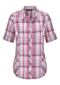 Karo-Bluse aus reiner Baumwolle