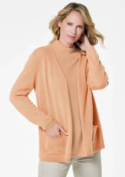 Kaschmir-Longstrickjacke