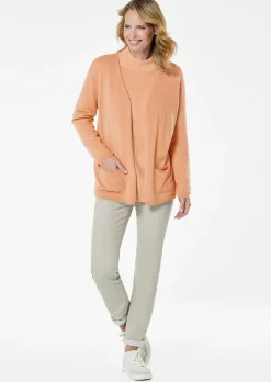 Kaschmir-Longstrickjacke