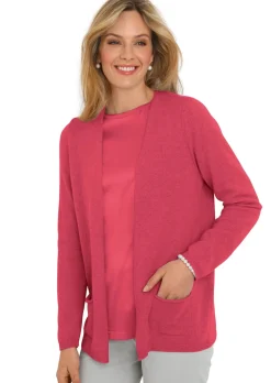 Kaschmir-Longstrickjacke