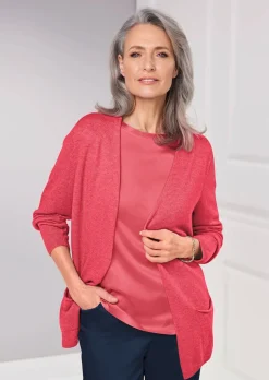 Kaschmir-Longstrickjacke