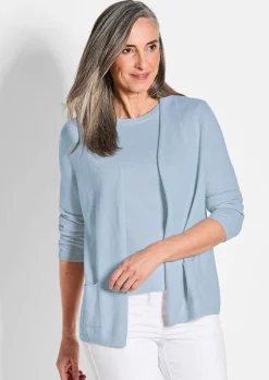 Kaschmir-Longstrickjacke