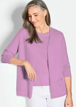 Kaschmir-Longstrickjacke