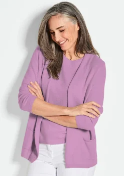 Kaschmir-Longstrickjacke