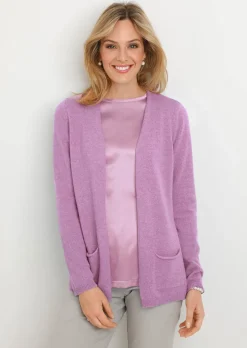 Kaschmir-Longstrickjacke