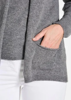 Kaschmir-Longstrickjacke