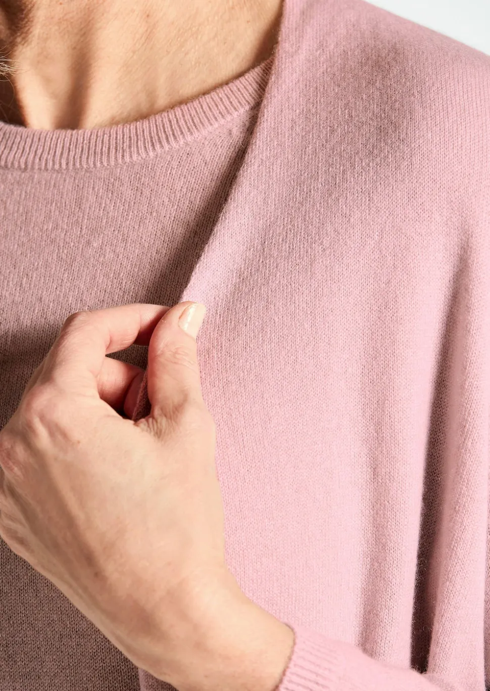 Kaschmir-Longstrickjacke