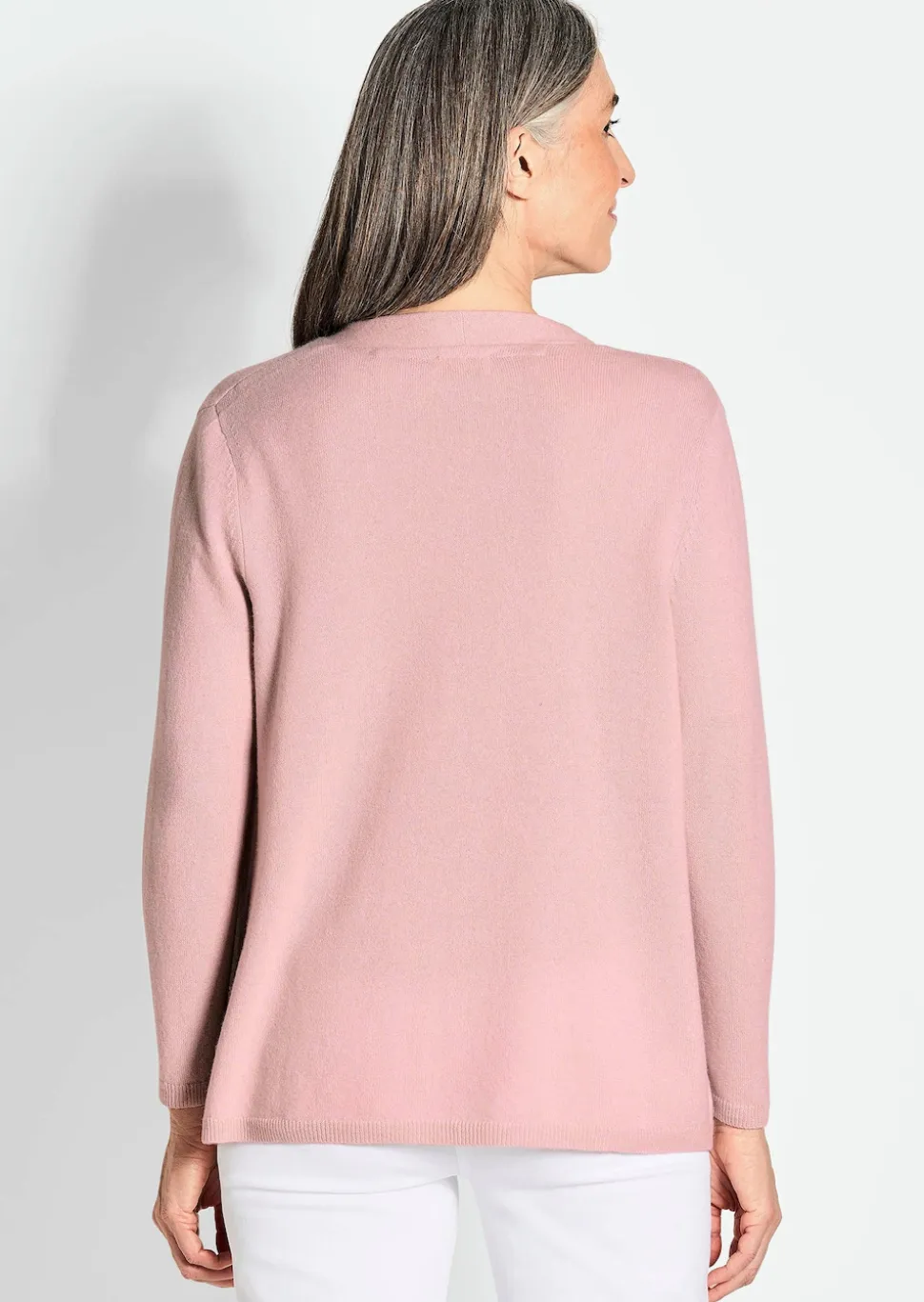 Kaschmir-Longstrickjacke