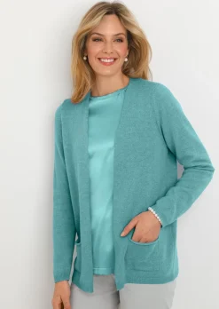 Kaschmir-Longstrickjacke