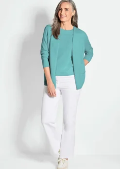 Kaschmir-Longstrickjacke