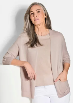Kaschmir-Longstrickjacke