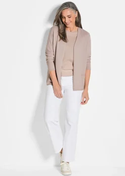 Kaschmir-Longstrickjacke