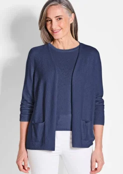 Kaschmir-Longstrickjacke