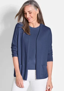 Kaschmir-Longstrickjacke