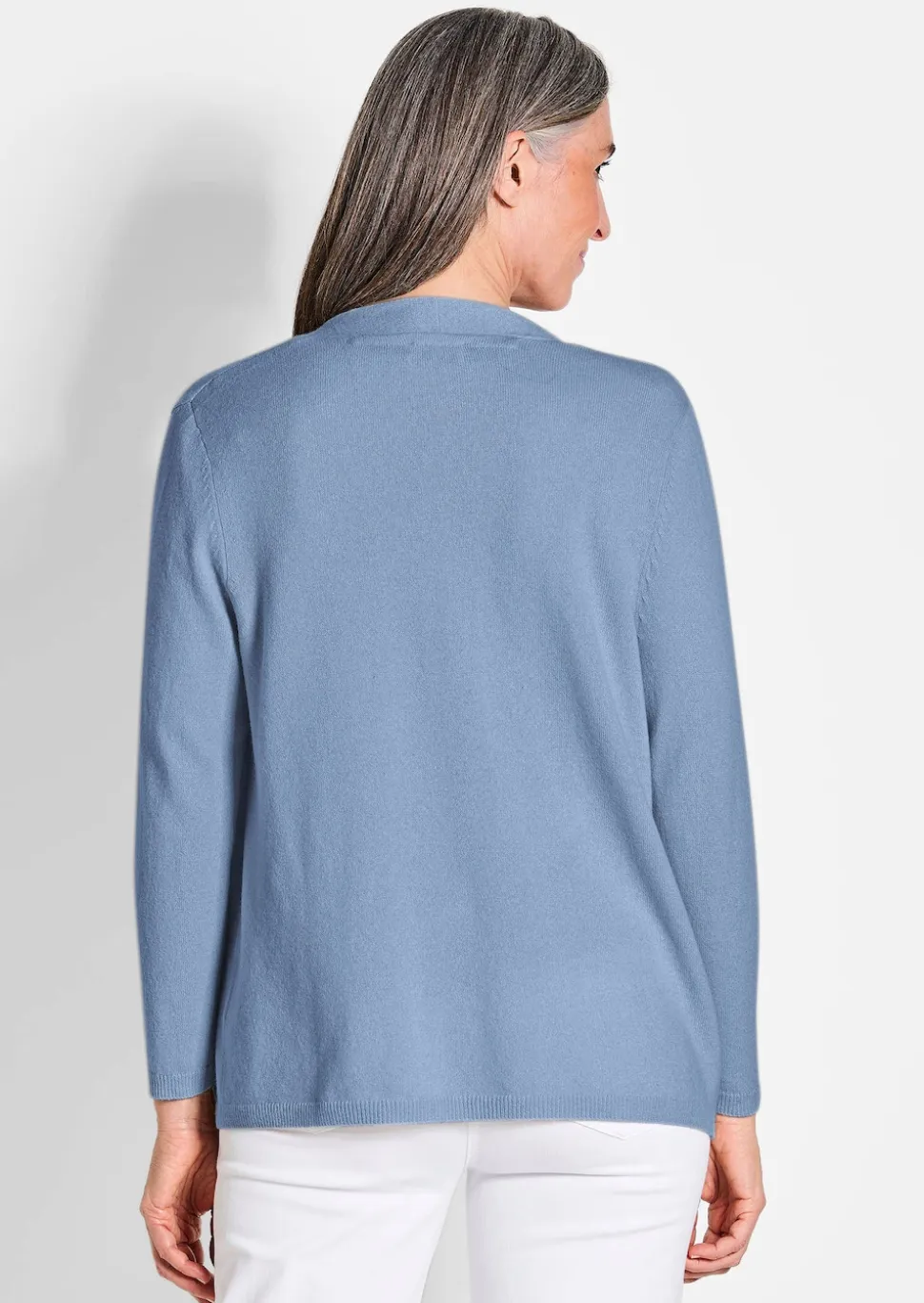 Kaschmir-Longstrickjacke
