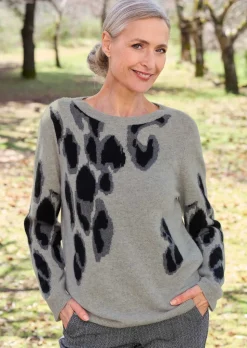 Kaschmirpullover im Leo-Look
