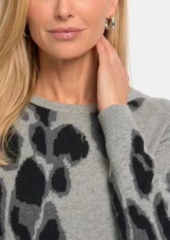 Kaschmirpullover im Leo-Look