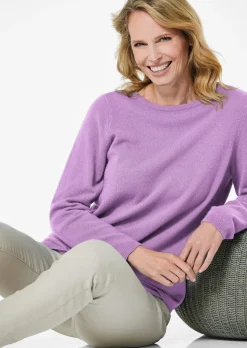 Kaschmirpullover mit U-Boot Ausschnitt