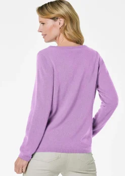 Kaschmirpullover mit U-Boot Ausschnitt