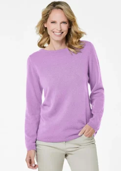 Kaschmirpullover mit U-Boot Ausschnitt