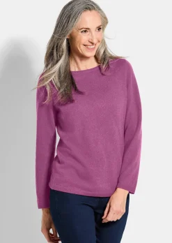 Kaschmirpullover mit U-Boot Ausschnitt