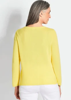 Kaschmirpullover mit U-Boot Ausschnitt