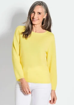 Kaschmirpullover mit U-Boot Ausschnitt