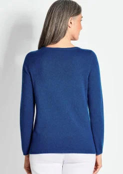 Kaschmirpullover mit U-Boot Ausschnitt