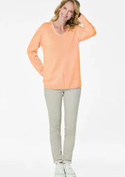 Kaschmirpullover mit V-Ausschnitt