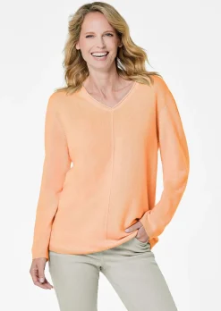 Kaschmirpullover mit V-Ausschnitt