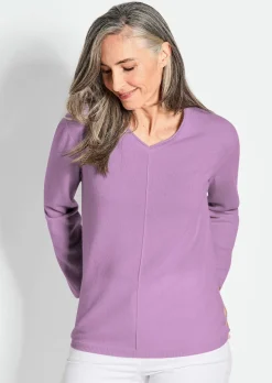 Kaschmirpullover mit V-Ausschnitt
