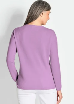 Kaschmirpullover mit V-Ausschnitt