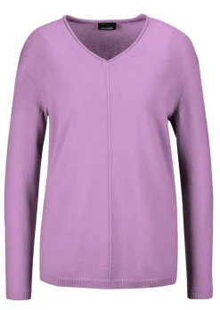 Kaschmirpullover mit V-Ausschnitt