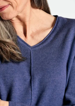 Kaschmirpullover mit V-Ausschnitt
