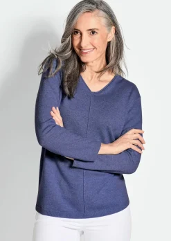 Kaschmirpullover mit V-Ausschnitt