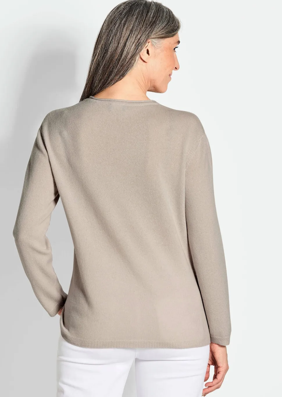 Kaschmirpullover mit V-Ausschnitt