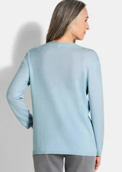 Kaschmirpullover mit V-Ausschnitt