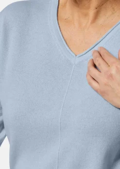Kaschmirpullover mit V-Ausschnitt