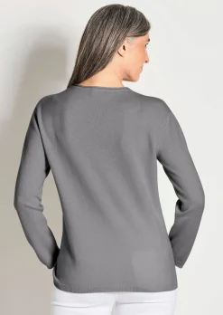 Kaschmirpullover mit V-Ausschnitt