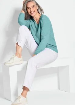 Kaschmirpullover mit V-Ausschnitt