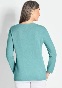 Kaschmirpullover mit V-Ausschnitt