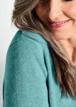 Kaschmirpullover mit V-Ausschnitt